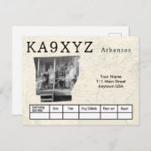 Ihr Foto Arkansas Shaped Cutout Custom QSL Postkarte (Vorne/Hinten)