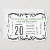 Ihr Foto Art Deco Retro Hochzeit Einladung (Vorderseite)