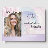 Ihr Foto Artistic Lilac Floral Brautparty Gästebuch (Vorderseite)