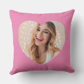 Ihr Foto auf dem personalisierten Herzen rosa Kissen (Rückseite)