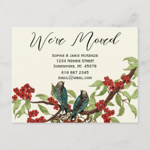 Ihr Foto auf die Vintagen Vögel, die wir bewegt ha Ankündigungspostkarte