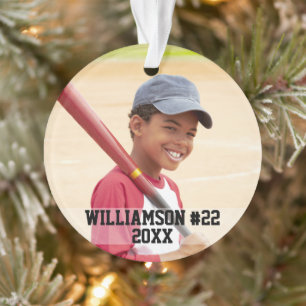 Ihr Foto auf einem maßgeschneiderten Baseball oder Ornament