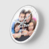 Ihr Foto auf einem Runde Wanduhr (Winkel)