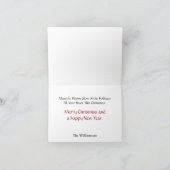 Ihr Foto auf Kiefernzweigen Frohe Weihnachten (Innenseite)