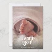 Ihr Foto Baby-Dusche Kindermädchen danke Karte (Vorderseite)