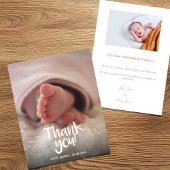 Ihr Foto Baby-Dusche Kindermädchen danke Karte