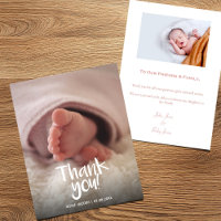 Ihr Foto Baby-Dusche Kindermädchen danke Karte