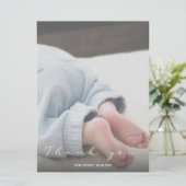 Ihr Foto, Baby Junge, Baby Dusche Dankeschön Karte (Stehend Vorderseite)