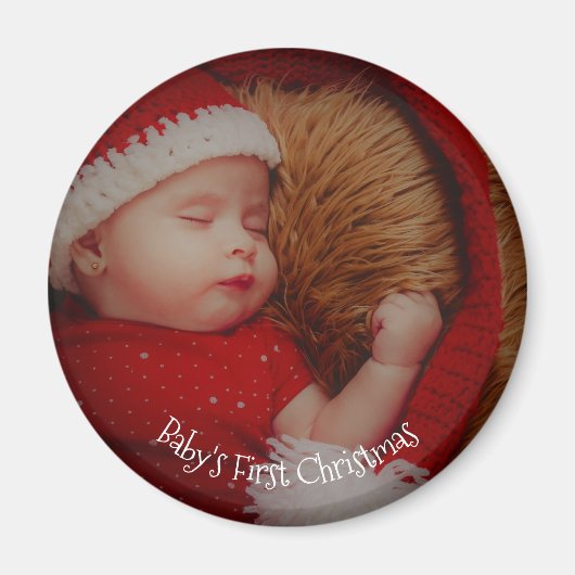 Ihr Foto Baby's First Christmas Keepake Magnet (Vorne)