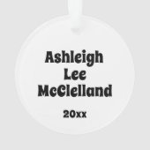 Ihr Foto Baby's First Ornament (Rückseite)