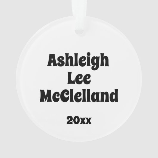 Ihr Foto Baby's First Ornament (Rückseite)