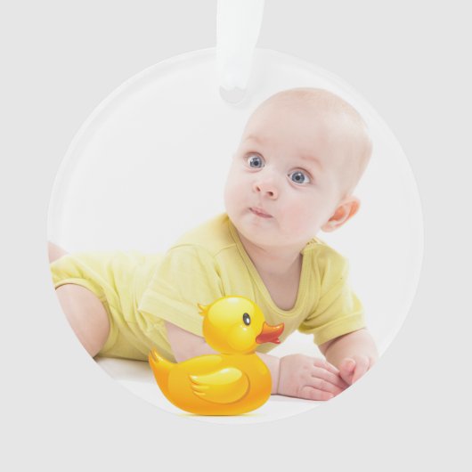 Ihr Foto Baby's First Ornament (Vorderseite)