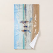 Ihr Foto Badehandtücher mit individuellem Text Badhandtuch Set (Handtuch)