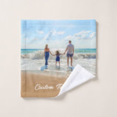 Ihr Foto Badehandtücher mit individuellem Text Badhandtuch Set (Waschlappen)