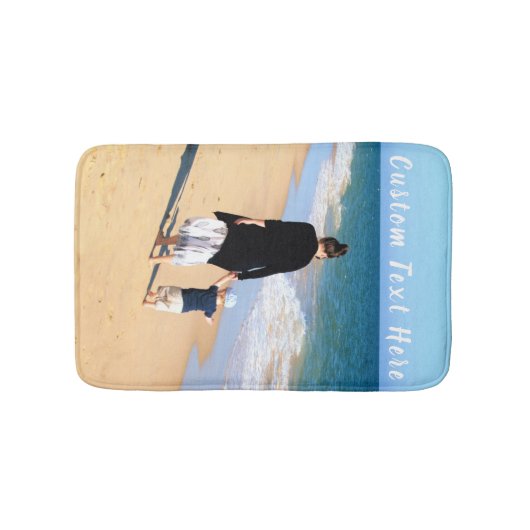Ihr Foto Bath Mat mit benutzerdefiniertem Text Badematte (Vorderseite)