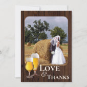 Ihr Foto Beer Themed Wedding Dankeschön Karte (Vorderseite)