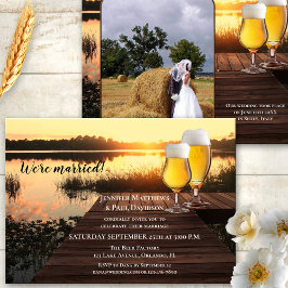 Ihr Foto Beer Themed Wedding Empfang Einladung