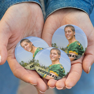 Ihr Foto Benutzerdefinierter Fußball oder Ihre Spo Button