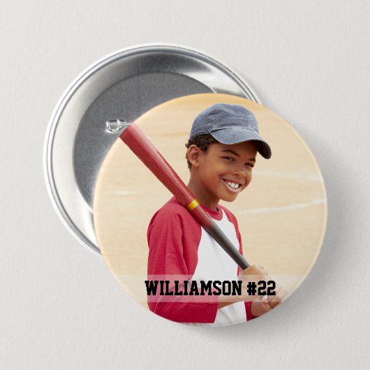 Ihr Foto Benutzerdefiniertes Baseball oder Ihr Spo Button (Vorne & Hinten)
