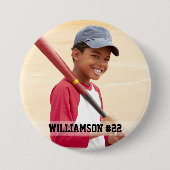 Ihr Foto Benutzerdefiniertes Baseball oder Ihr Spo Button (Vorderseite)