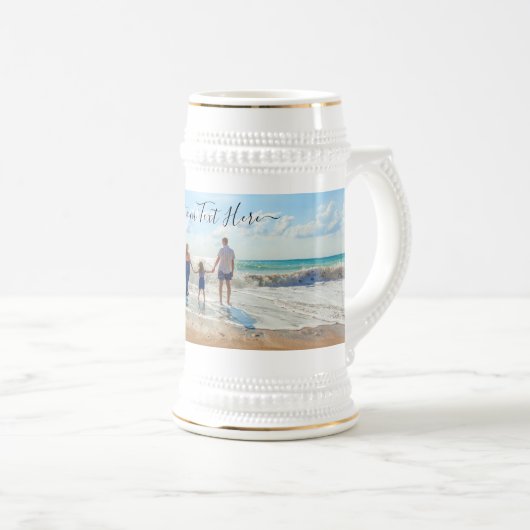 Ihr Foto Bierstein mit benutzerdefiniertem Text Bierglas (VorderseiteRechts)