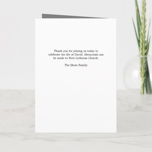 Ihr Foto Bleibe das Memorial-Programm Programm (Rückseite)