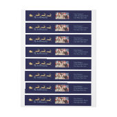 Ihr Foto Blue Santas Sleigh Rücksendeadresse (Bogen)