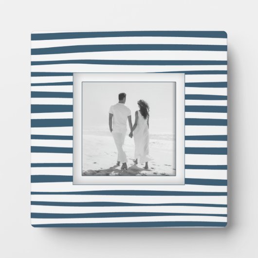 Ihr Foto Blue Stripes Fotoplatte (Vorderseite)