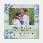 Ihr Foto Blumenfrühling speichern Sie das Datumsfe Magnet (Vorne)