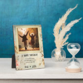 Ihr Foto Blumengold Zitat Anniversay Plaque Fotoplatte (Seite)