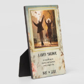 Ihr Foto Blumengold Zitat Anniversay Plaque Fotoplatte (Seite)