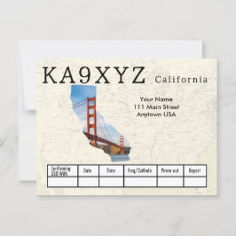 Ihr Foto California geformt Cutout Custom QSL Postkarte