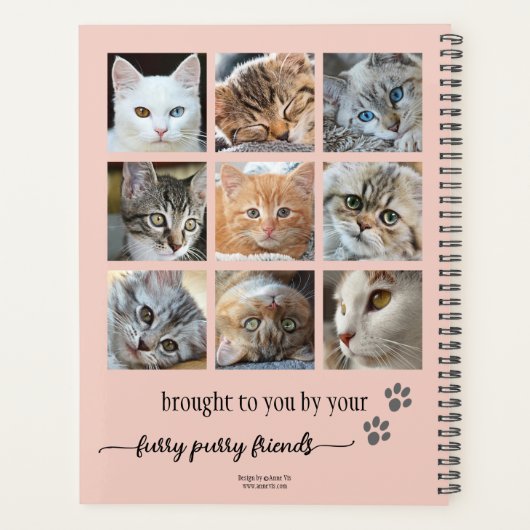 Ihr Foto Collage Niedlich Cat Planner Planer (Rückseite)