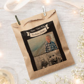 Ihr Foto Collage rustikales Banner drei Jahre alt Geschenktütchen (Ausgeschnitten)
