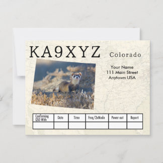 Ihr Foto Colorado geformt Cutout Custom QSL Postkarte