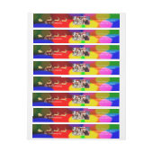 Ihr Foto Colorful Santas Sleigh Rücksendeadresse (Bogen)