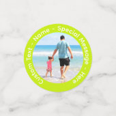 Ihr Foto Confetti mit benutzerdefiniertem Text und Konfetti (Klein Vorderseite)