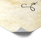 Ihr Foto Coral Damask Gold Seekarte Poster (Ecke)