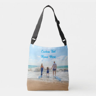 Ihr Foto-Crossbody-Bag mit Benutzertext Tragetaschen Mit Langen Trägern