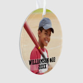 Ihr Foto Custom Baseball oder Ihr Sport Ornament (Vorderseite)