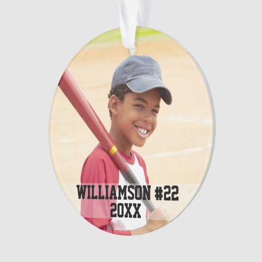 Ihr Foto Custom Baseball oder Ihr Sport Ornament (Vorderseite)