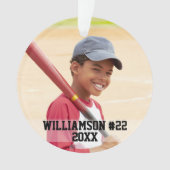 Ihr Foto Custom Baseball oder Ihr Sport Ornament (Vorderseite)