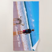 Ihr Foto Custom Text Beach Handtuch Personalisiert (Vorderseite)