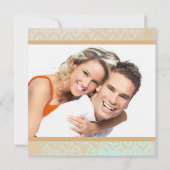 Ihr Foto Damask Bird Cage Wedding Save the Date (Rückseite)