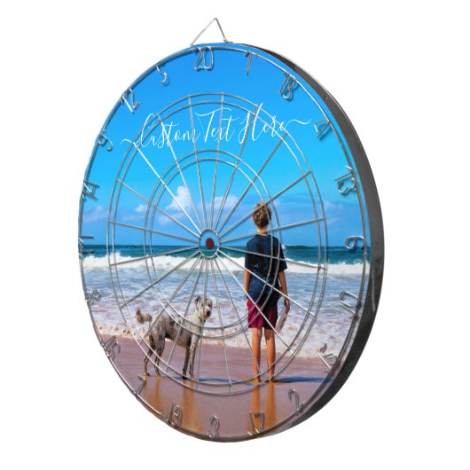 Ihr Foto Dart Board Geschenk mit benutzerdefiniert Dartscheibe (Vorderseite rechts)