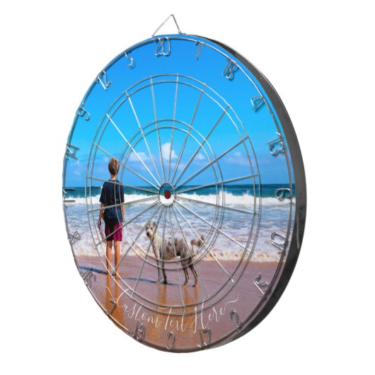 Ihr Foto-Dart-Board mit Personalisiertem Textgesch Dartscheibe (Vorderseite rechts)