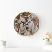 Ihr Foto Diamond 25. Hochzeitstag Große Wanduhr (Zuhause)