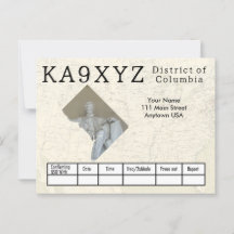 Ihr Foto District of Columbia Cutout Custom QSL