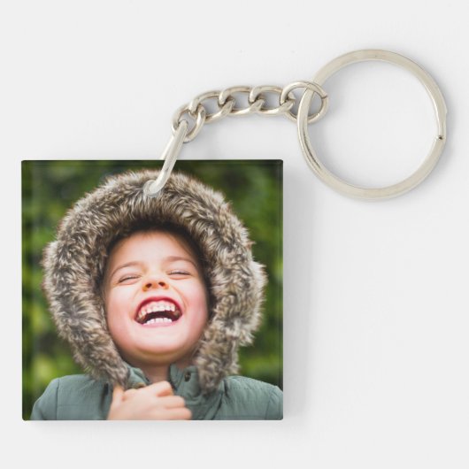 Ihr Foto doppelt gesiegelt Schlüsselanhänger (Rückseite)