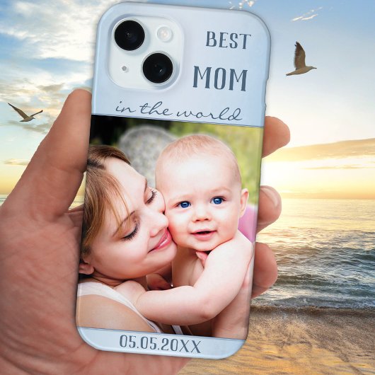 Ihr Foto Dusty Blue Best Mama Phone Case
